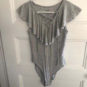 Frilly Gray Bodysuit